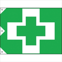 緑十字　安全衛生旗　９００×１３５０ｍｍ　布製