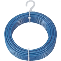 ＴＲＵＳＣＯ　メッキ付ワイヤロープ　ＰＶＣ被覆タイプ　Φ２（３）ｍｍＸ１００ｍ