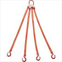 ＴＲＵＳＣＯ　４本吊ベルトスリングセット　２５ｍｍ幅Ｘ１ｍ　吊り角度６０°時荷重０．８６ｔ（最大使用荷重１ｔ）