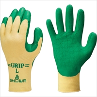 ショーワ　天然ゴム背抜き手袋　Ｎｏ３１０グリップ（ソフトタイプ）　グリーン　Ｍサイズ　緑