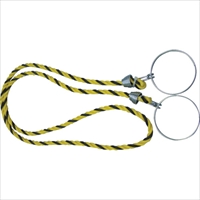ＴＲＵＳＣＯ　コーン用ロープ　標識　黄×黒　１２ｍｍＸ２ｍ