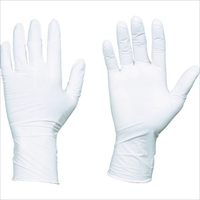 ＴＲＵＳＣＯ　使い捨てニトリル手袋ＴＧスタンダード　０．０８粉無白Ｍ　１００枚