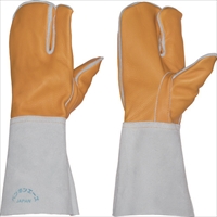 ペンギンエース　溶接用床革手袋　コンピ３本指　フリーサイズ