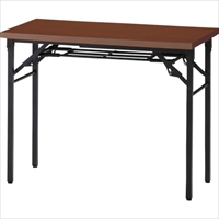 ＴＲＵＳＣＯ　折りたたみ会議テーブル　９００Ｘ４５０ＸＨ７００　棚板なし　ウォールナット