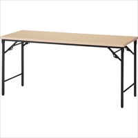 ＴＲＵＳＣＯ　折りたたみ会議テーブル　１８００Ｘ６００ＸＨ７００　棚板なし　ナチュラル